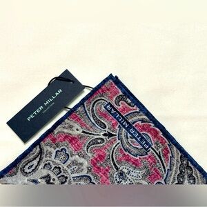 Peter Millar 12” Pocket Square Reversible NWT